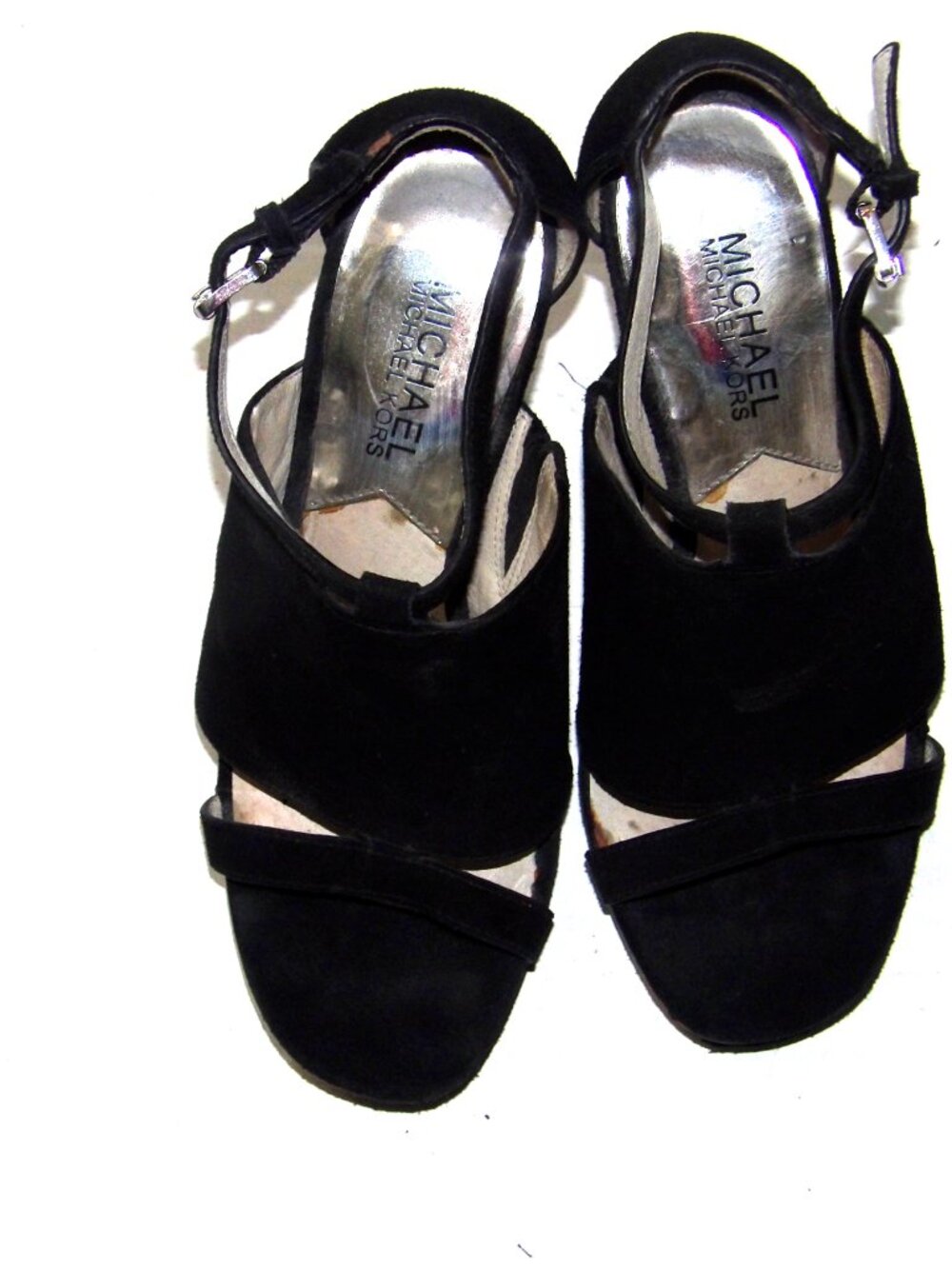 Michael Kors Black Suede Platform Heels Size 6.5